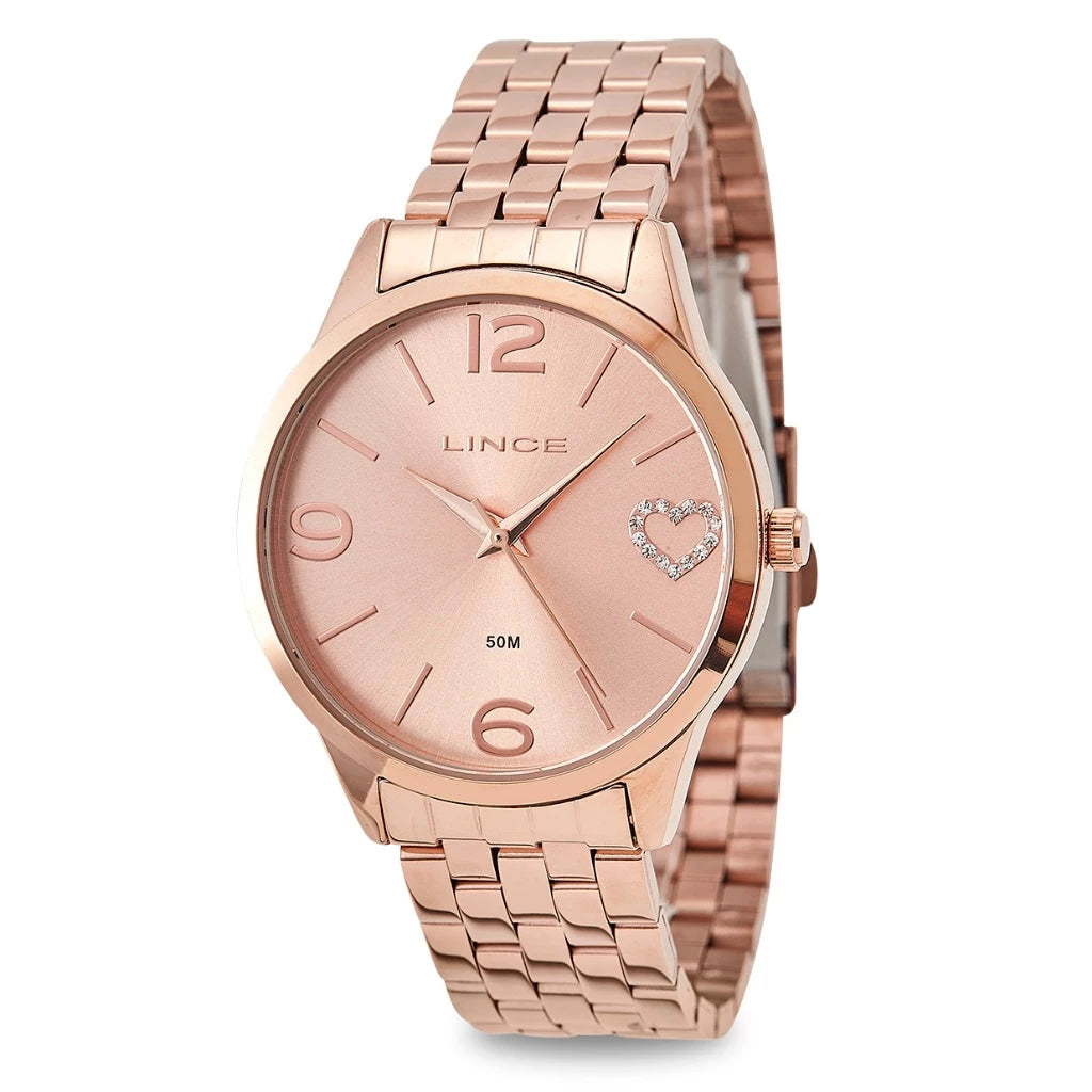 Relógio de Pulso Lince Rose Gold - Kalon Joias